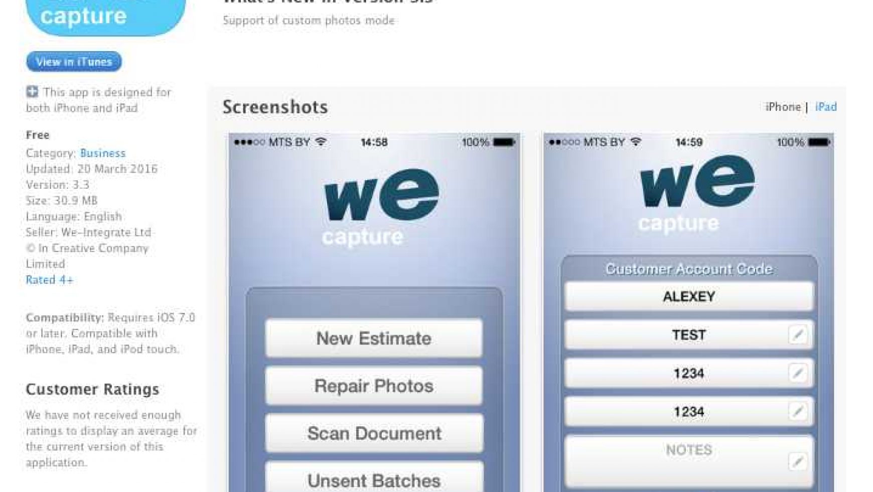 We-Capture Apple App Download